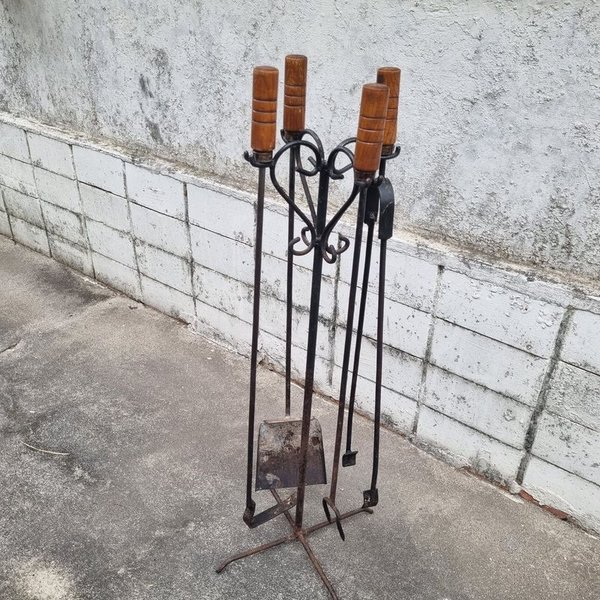 Juego de Accesorios para Estufa a Leña de Hierro Forjado