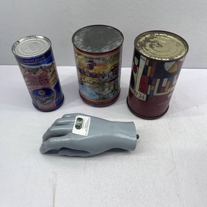 Lote de 3 latas antiguas con publicidades: Royal Dansk, Elara y otra - imagen 2
