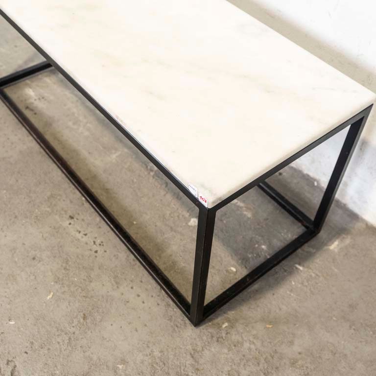 Mesa ratona de metal con tapa de mármol para decorar tu hogar - imagen 2