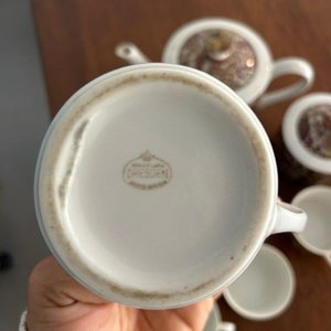 Juego de Café Alemán Dresden: Tetera, Lechera, Azucarera y 5 Tazas - imagen 4
