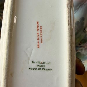 Juego de Lavatorio Francés Antiguo A. Pillivuyt: Palangana, Jarra y Jabonera con Tapa - imagen 6