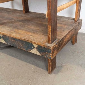 Mesa de Trabajo Rústica en Pinotea con Estante - 208x90x97 cm - imagen 3