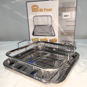 Asadera Cromada Tipo Air Fryer para Horno con Cesto Fritador Nuevo en Caja - imagen 2