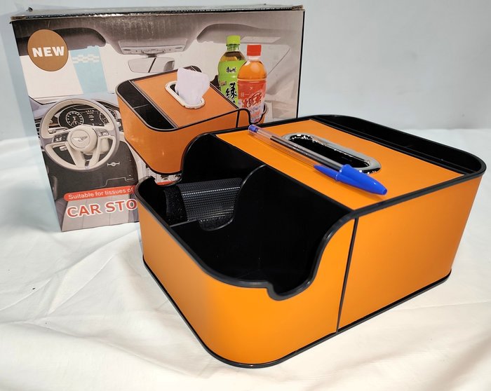Organizador de Auto Nuevo con Compartimentos y Portavasos