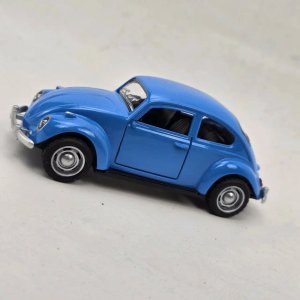 Auto a Escala Metálico Azul Estilo Volkswagen Escarabajo - imagen 5