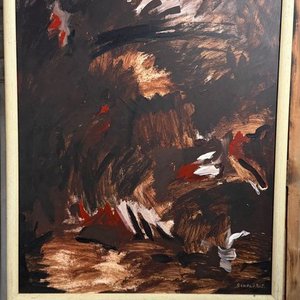 Pintura Abstracta al Óleo "Sin Título" por Analía Sandleris (90x70 cm) - imagen 1