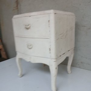 Mesa de Luz Francesa Estilo Luis XV Blanca - imagen 3