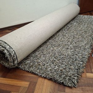 Lote siguiente: Alfombra Shaggy Grande Pelo Alto Jaspeada Gris 200x150 cm