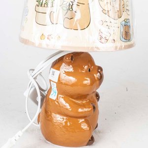 Lámpara Infantil Figura Capibara de Cerámica con Pantalla Decorada - imagen 2