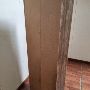 Mueble Alto con Puertas y Estantes Interiores, Diseño Veteado Castaño - imagen 4