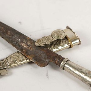 Cuchillo Criollo con Mango de Platería y Vaina de Alpaca - imagen 2