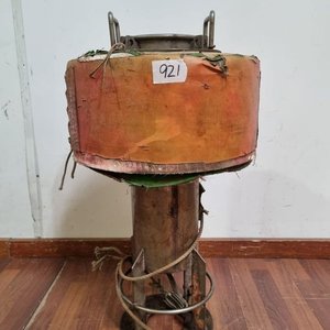 Boyarín Náutico Antiguo Decorativo con Base de Hierro y Tela Naranja/Crema - imagen 2
