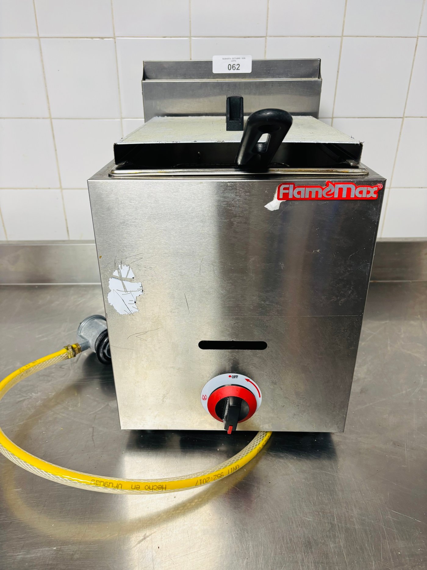 Fritador a Gas Flamemax de 1 Servicio en Acero Inoxidable