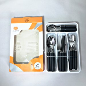 Juego de Cubiertos y Vasos de Vidrio Huazhi - 25 Piezas - imagen 3