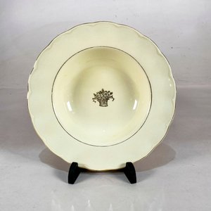 Cinco Platos Hondos de Porcelana Inglesa Grindley Creampetal con Decorado Floral - imagen 2