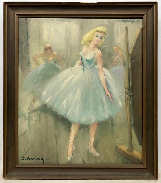 Lote siguiente: Pintura de Bailarina por J. Harvey