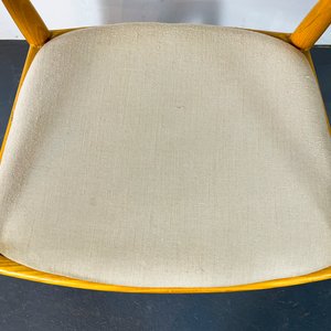Sillón Danés de Madera con Asiento Tapizado Beige - imagen 3
