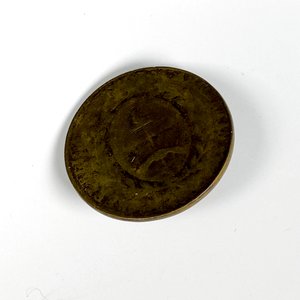 Diez Monedas Antiguas y Botón Gauchesco de Bronce - imagen 3