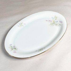 Dos Fuentes "Bavaria Tirchenreuth" Porcelana Decorado Floral Guarda Dorada - imagen 2