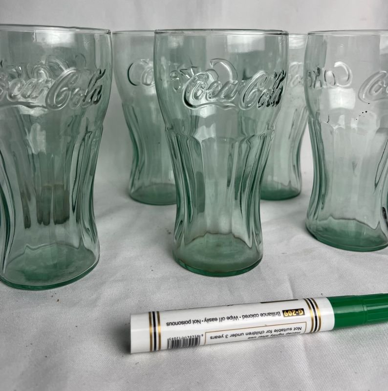 Vasos coleccionables de vidrio con logo Coca Cola - imagen 8