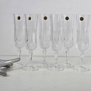 6 Copas de Cristal Francés D'Arques para Champagne - imagen 1