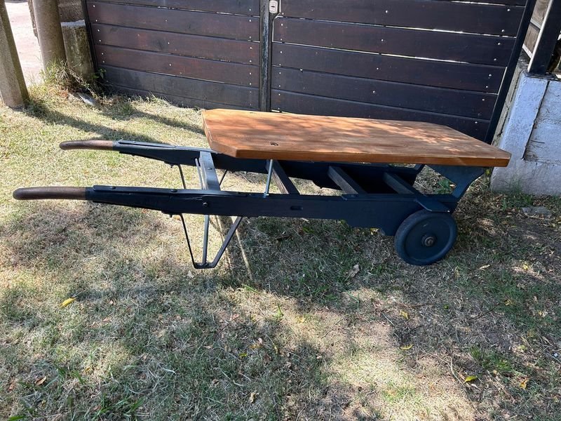 Gran mesa ratona retráctil construida a partir de un carro inglés de AFE pesado - imagen 10