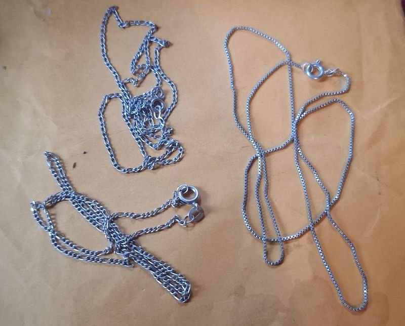Lotes de cadenas de plata en excelente condición - imagen 7