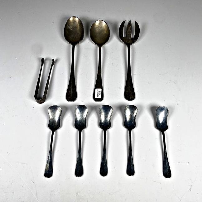 Conjunto de 8 Cubiertos Christofle: Cucharas de Helado, Servir y Pinza