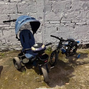 Bicicleta Infantil y Triciclo Azul con Capota - imagen 4