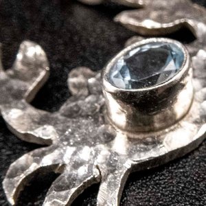 Colgante de Plata 950 con Topacio Celeste - imagen 2
