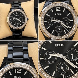 Reloj Relic Executive Black Crystal Edition Multifunción con Bisel Engastado - imagen 5