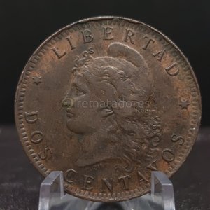 Moneda Antigua Argentina "Dos Centavos" 1891 - imagen 2