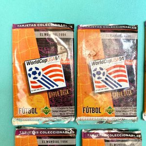 5 Sobres Cerrados de Figuritas "World Cup USA 94" de Upper Deck - imagen 4
