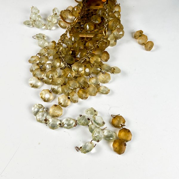 Aplique de bronce con luces y cuentas de cristal - imagen 4