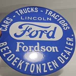 Chapa Esmaltada Ford Lincoln Fordson Dealer - imagen 2
