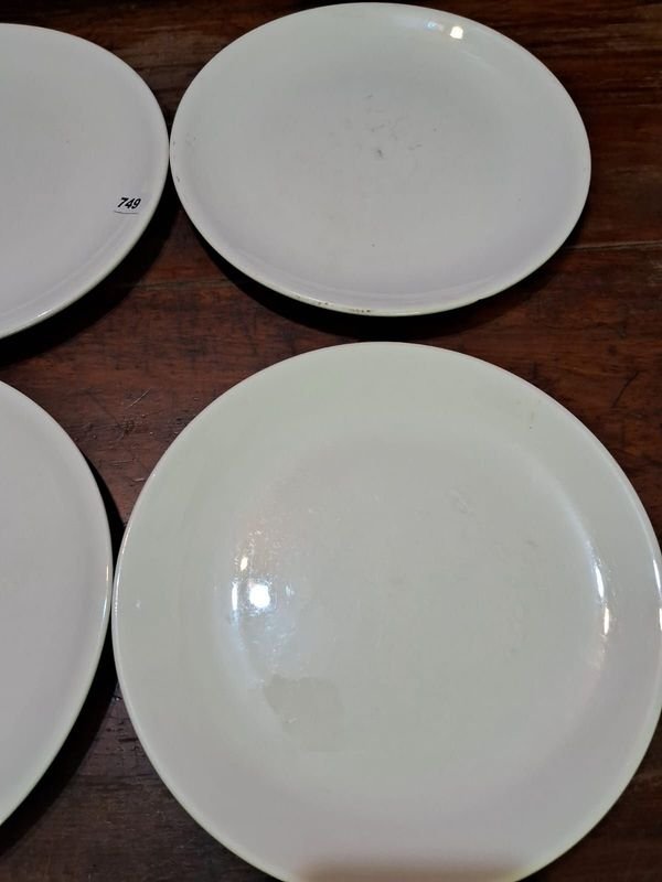 Lotes de 4 platos llanos blancos de 25 cm - imagen 2