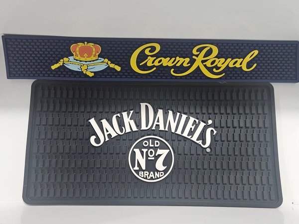 Dos escurridores de vasos para bar con logos de Jack Daniel's y Crown Royal - imagen 2