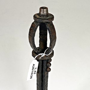 Lámpara de Hierro Francesa Antigua, Altura 19 cm - imagen 2