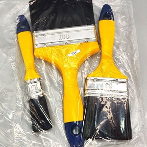 Juego de 3 Pinceles de Poliéster con Mango Amarillo - imagen 2
