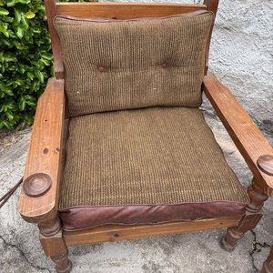 Juego de Sillones de Madera con Almohadones Marrones - imagen 4