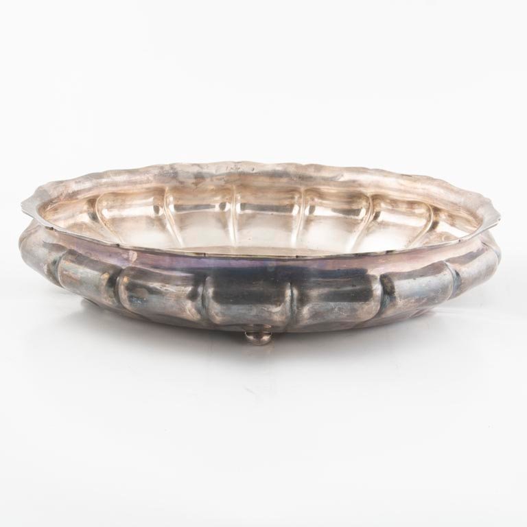 Fuente Oval de Plata 835 Antigua - 770gr - 32x22cm