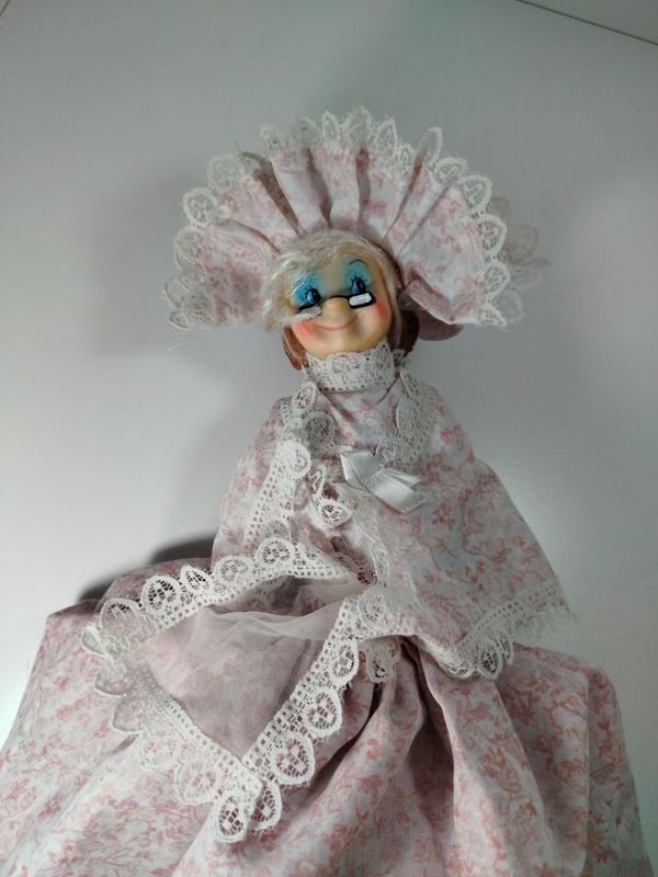 Muñeco vintave triple personaje de caperucita roja, lobo y abuelita - imagen 4