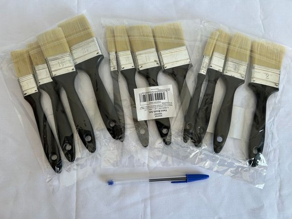 Set de 10 Pinceles para Pintura con Mangos Negros
