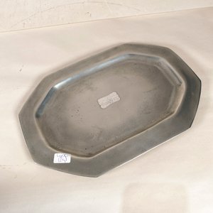 Bandeja y Fuente Oval con Tapa en Peltre - imagen 3