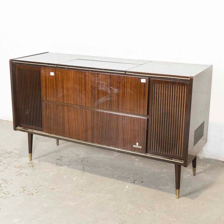 Combinado de Pie Grunding Estilo Americano con Tocadiscos, Radio y Micrófono