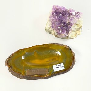 Amatista Violeta y Cenicero de Ágata Natural - imagen 2