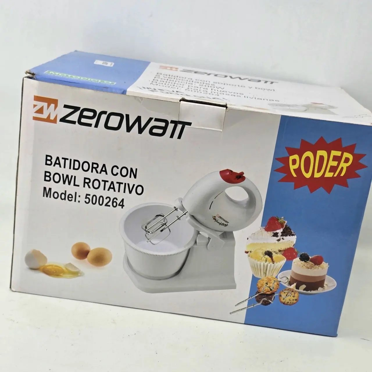 Batidora Zerowatt con Bowl Rotativo Modelo 500264 Nueva
