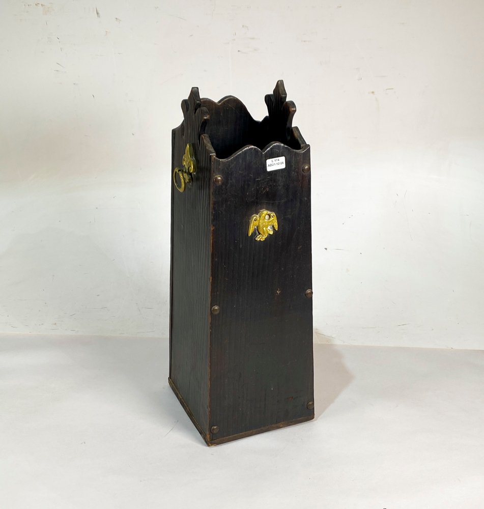 Paragüero de Madera con Aros y Águila en Bronce