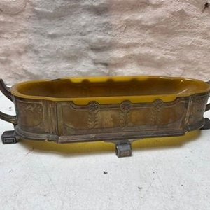 Antiguo Lavatorio de Bronce y Araña Floral de Hierro - imagen 3