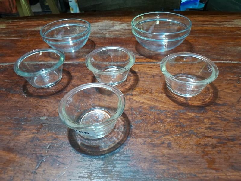 Lotes de 6 vasijas de vidrio transparentes y claras - imagen 2